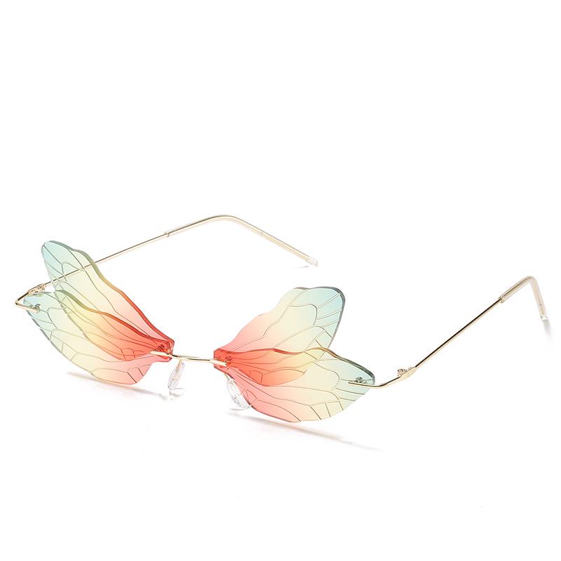 2024 Trendy Frameless Dragonfly Gradient Sunglasses for Women