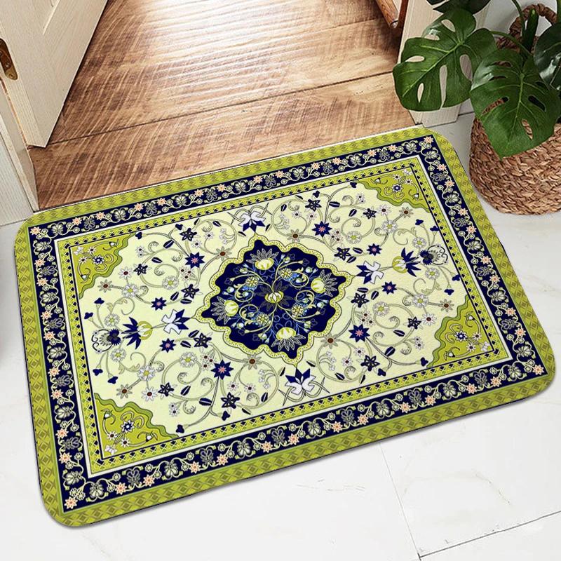 Victorian Entrance Door Doormat Carpet for Bedroom Soft Bathmat Hallway Entryway Veranda Floor Mat Living Room Rug