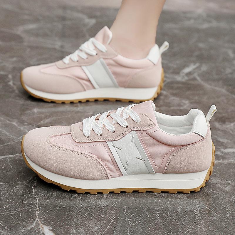 Jcf206 New  Spring and Summer Colorblock Breathable Sneaker Casual Platform Women's Shoes Increased Round Toe Korean Style