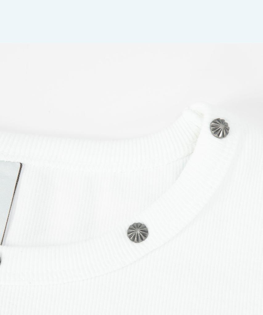 Lekim Lwe Studded Long Sleeve (White)