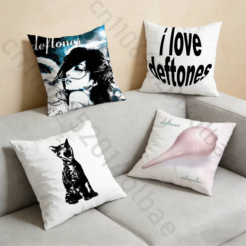 DDeftones Pillow Case Antidustmite Pillowcase Invisible zipper silky short plush Sofa cushion cover