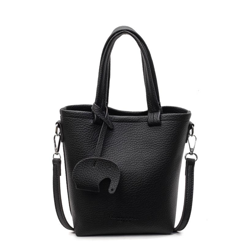 Niche casual vegetable basket bag women's new solid color bucket bag simple hand bag shoulder messenger bag