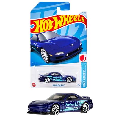 Hot Wheels základní auto Mazda Vehicle Toy Mini Car pro děti od 3 let Modré HXR27 '95 RX-7