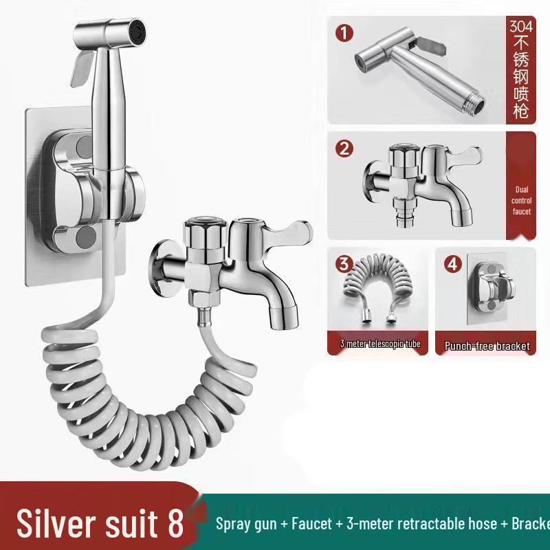 TLXT Balcony Dual-Outlet Faucet with Spray Gun