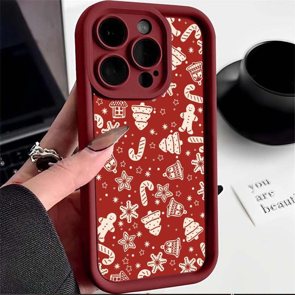 N115 Merry Christmas desig Šťastný Nový Rok Soft Angel Eyes Pouzdra na telefon Samsung S23 S24 Ultra S21 A54 A34 A13 A14 A06 A24 Realme 12 Shockproof Cover