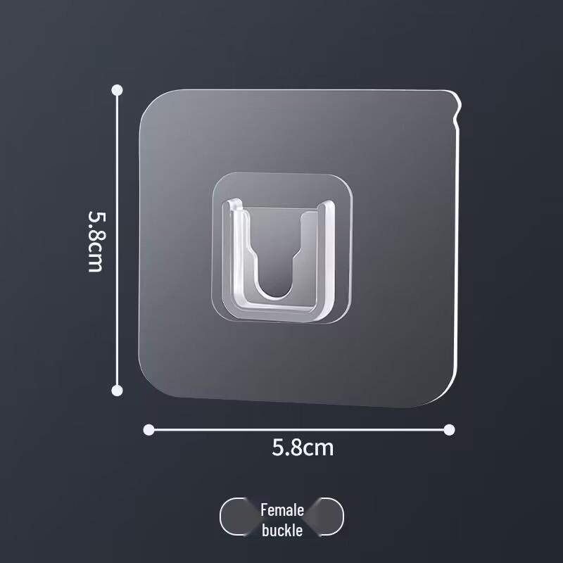 Strong Adhesive Transparent Wall Hooks - Heavy Duty, No-Trace, No-Punching, Wall-Mounted Hanging Solution
