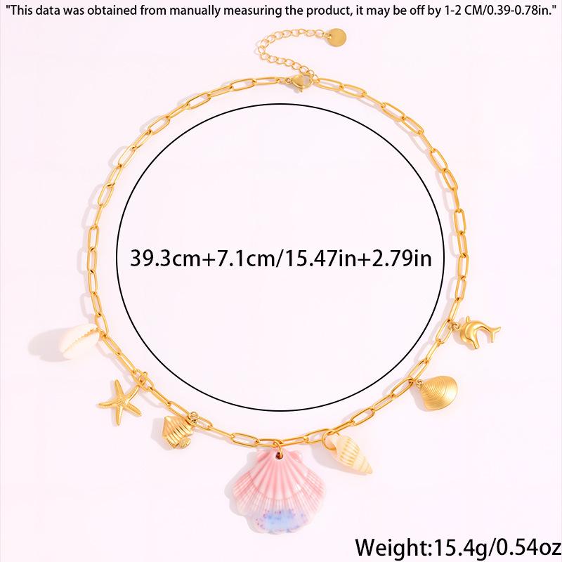 Seashell Niche Titanium Steel Necklace - Women's Fashion, Non-Fading Jewelry