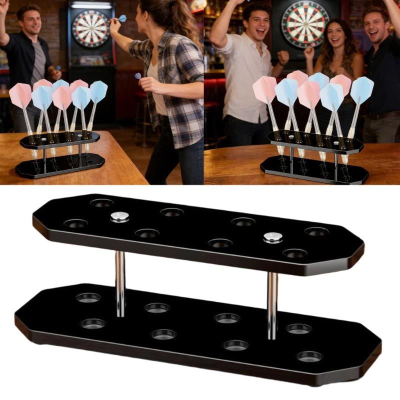 Dartes Holder Stand Dartes Display Stand Holds 8 Steel/Soft Tip Dartes Dartes Storage Organizers Dartboard Accessories