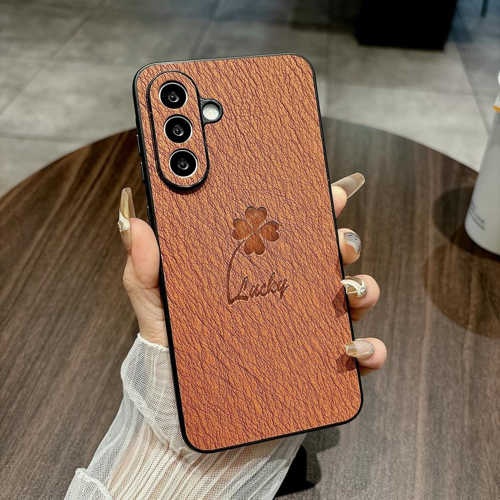 Geeignet für Samsung A56 Handyhülle Samsung S25ultra Rundumschutz Ultradünn S24 Vierblättriges Kleeblatt A55 Schutzhülle