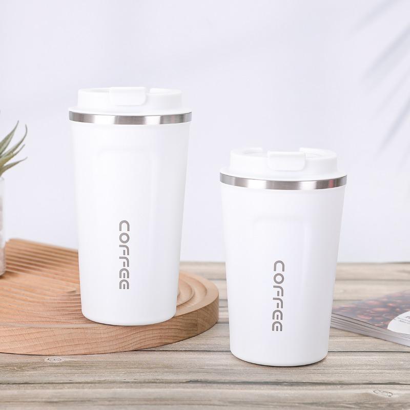 Vacuum Insulated Coffee Insulated - Double-Wall Stainless Steel Leakproof Insulated Flask, 304 Grade Reusable Travel Mug