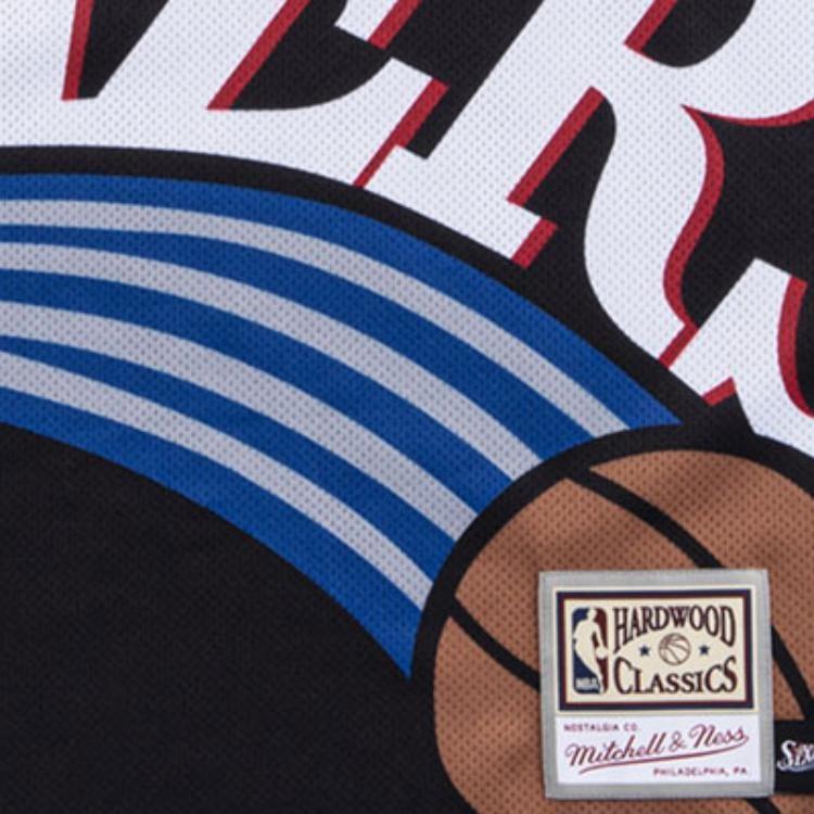 Mitchell & Ness Blown Out NBA Big Face Tank 'Philadelphia 76ers' Men's MSTKBW19068-P76BLCK