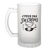 Verre À Bière - PLANETEE - J’peux Pas J’ai Crêpes (minimaliste) - Givré 470 Ml - Verre Trempé - Imprimé Bretagne