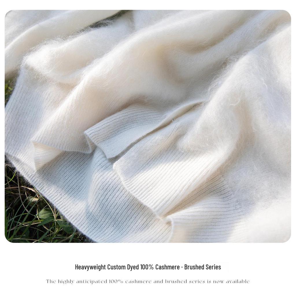 Pure Cashmere Women's Pearl Button Cardigan - Gentle, Loose, Lightweight Outerwear for Autumn 2026