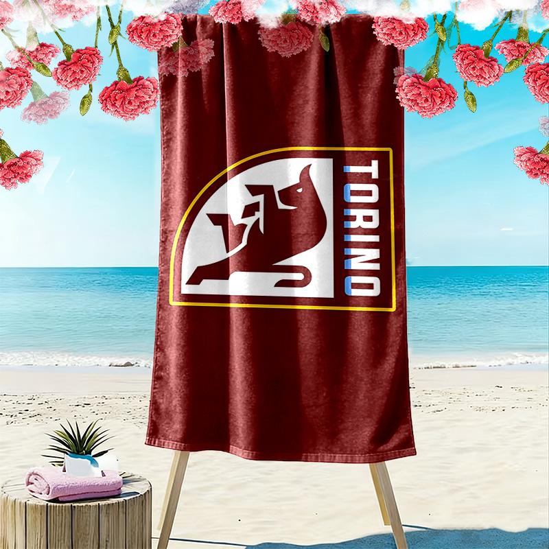Torino Football Club2 Print Beach Towel, Large Soft Quick Dry Towel for Beach Camping Swimming