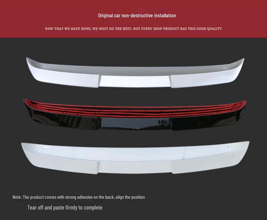16-18 Viano V260L Rear Spoiler Wing: No-Punch Installation