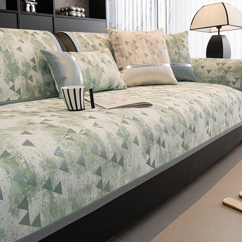 Light Luxury High-end Sofa Cover Fabric New Anti Slip Straight Row Sofa Cushion Suitable for All Seasons and Skin Friendly