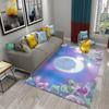 Tappeto Luna 3D Tappetino Vista Fiori per Cucina Bagno Toilet Tappeto Antiscivolo Tappeto Pavimento Soggiorno Divano Tappeto Decorazione Camera da Letto Casa