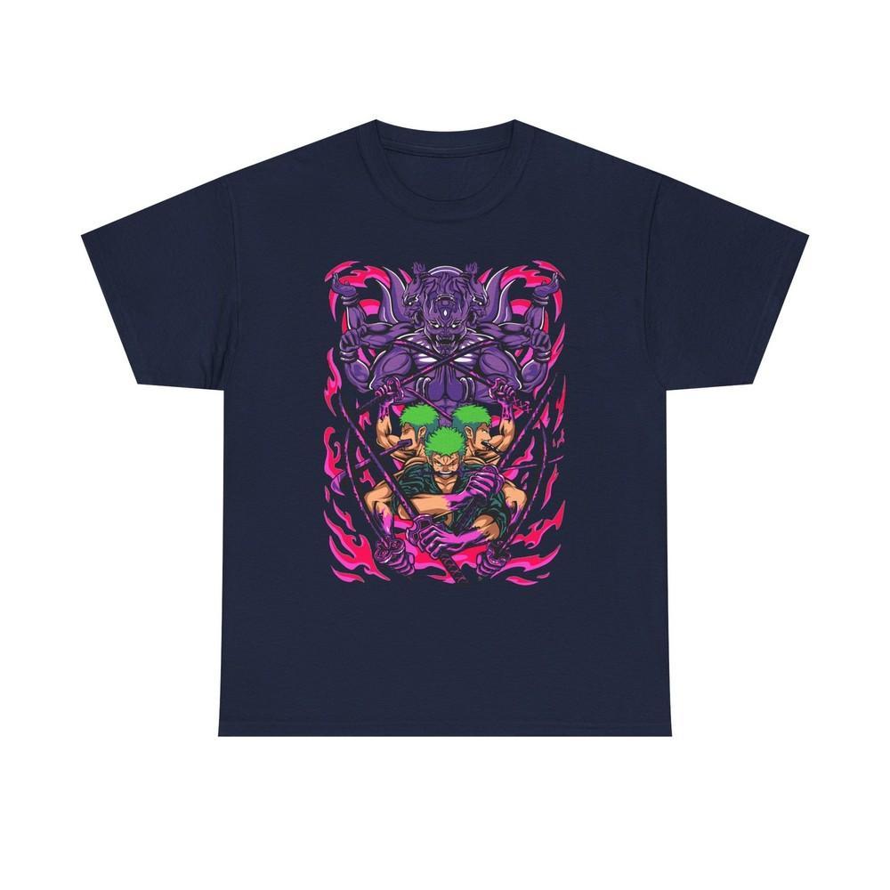 One Piece Roronoa Zoro Tee Samurai Style Unisex TShirt Cotton Shirt S