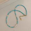Turquoise and Pearl Layered Necklace, Refined Niche Style