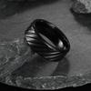 Cross-Border Foreign Trade European and American New Titanium Steel Men's Ring Twill Fashion Simple Stainless Steel Finger Ring Jewelry