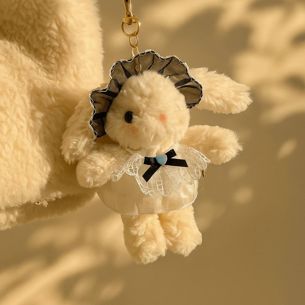 Cute Design Plush Rabbit Doll Pendant Fluffy Rabbit Plush Ornament Girl'S Gift