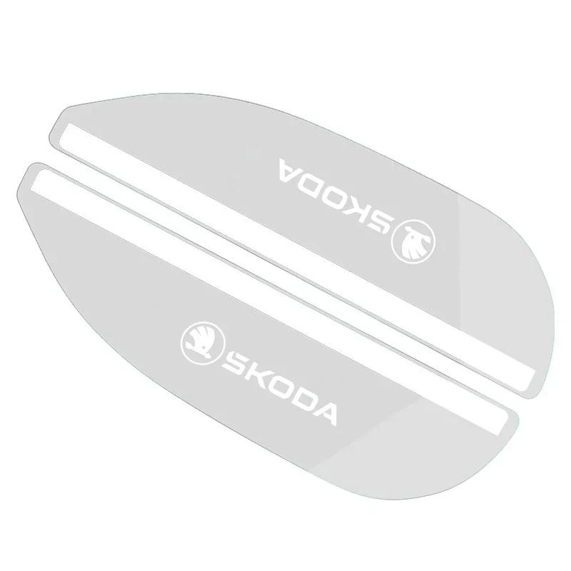 

Car Sticker 2025 New 2Pcs Car Rearview Mirror Rain Eyebrow Visor Covers For Skoda Octavia Superb Rapid Kodiaq Karoq Fabia Kamiq
