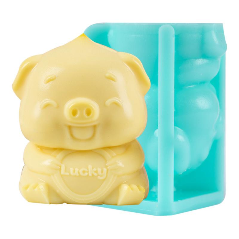 Lucky Pig Milk Pudding Silicone Mold Custard Mold Cute Cartoon Jelly Cake Cake Mold Cake Decoration Baking Bakery Tool