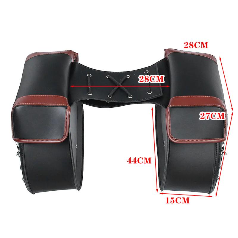 Motocyklowa torba na siodło Wodoodporna skórzana torba na narzędzia boczne do Hondy, Harleya 18L, Kawasaki Sakwa na siodło