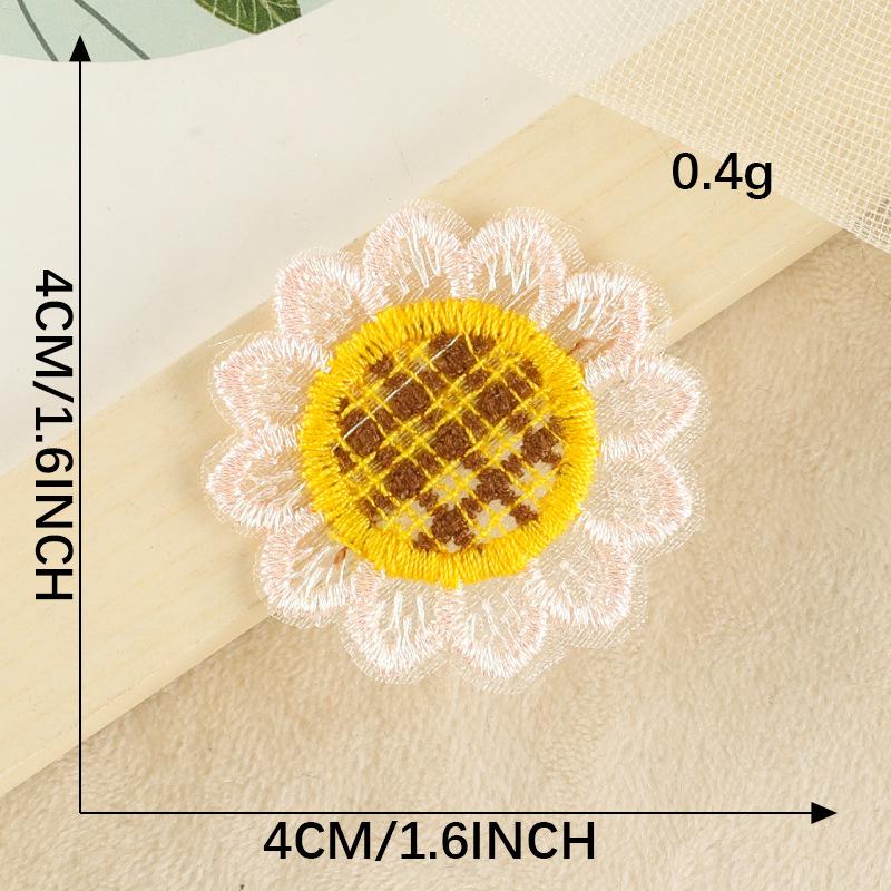 Computer Embroidery Label Lace Sunflower Cloth Label Clothing Accessories Hand Account Diy Accessories Badge Accessories Embroidery Cloth Sticker