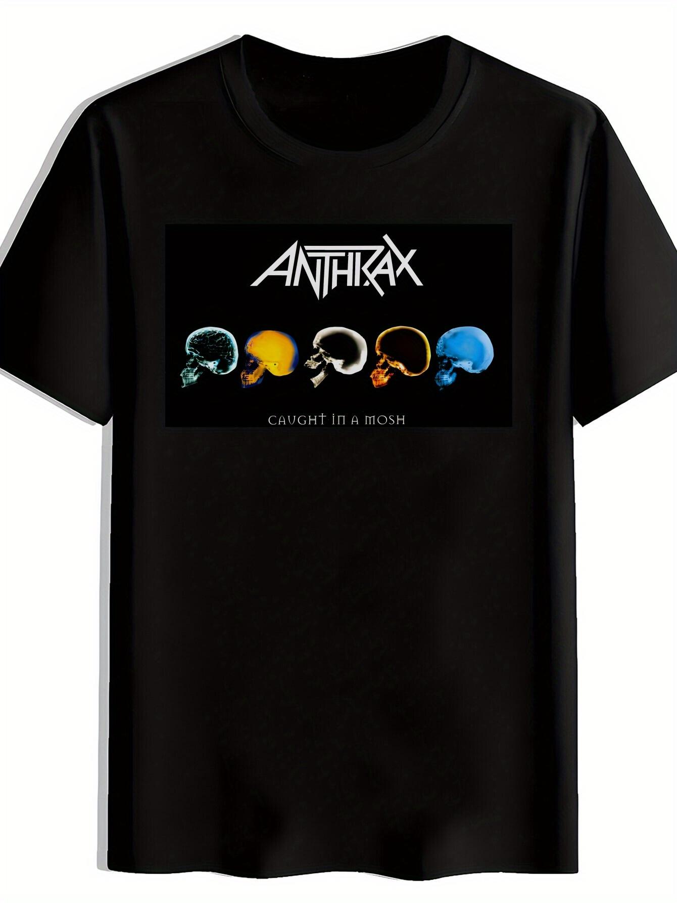 T-shirt ANTHRAX Featuring Five Skull Prints in Different Colors L