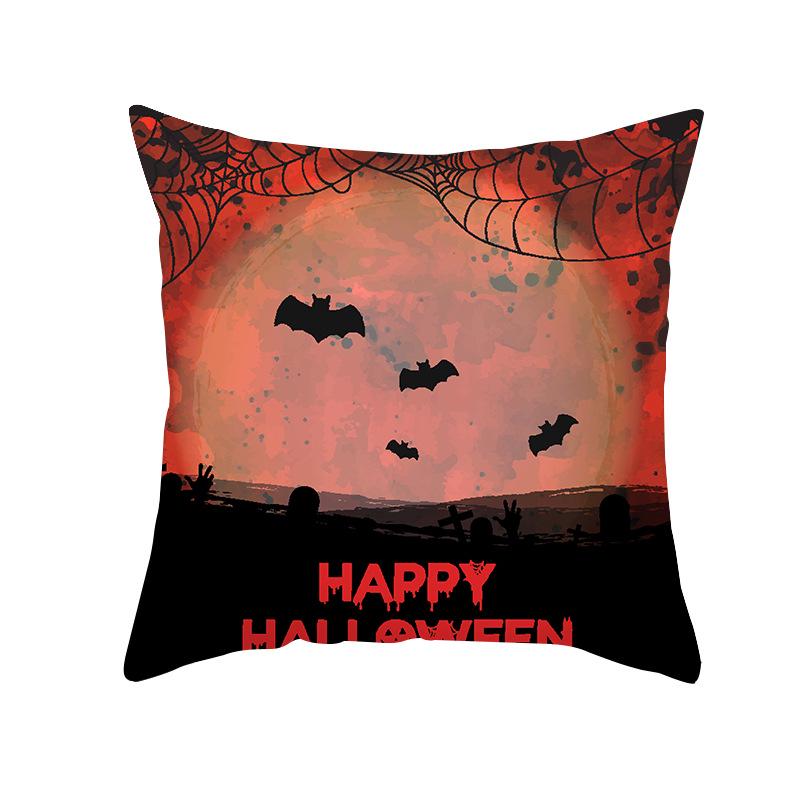 New Nordic Halloween Throw Pillow Cover Black Letter Print Sofa Cushion Cover Cushion Cover Home