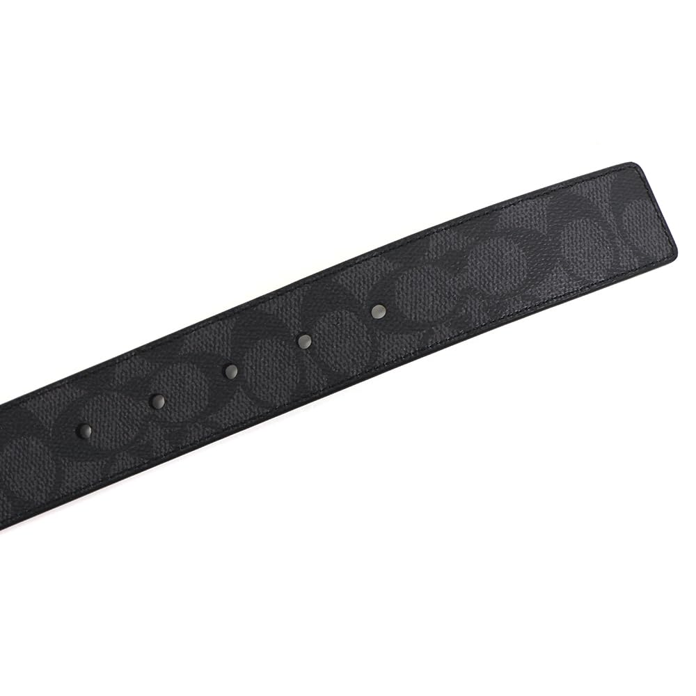 Coach Reversible Charcoal CY982 QBMI5 Men's Belt, Black, [Used]