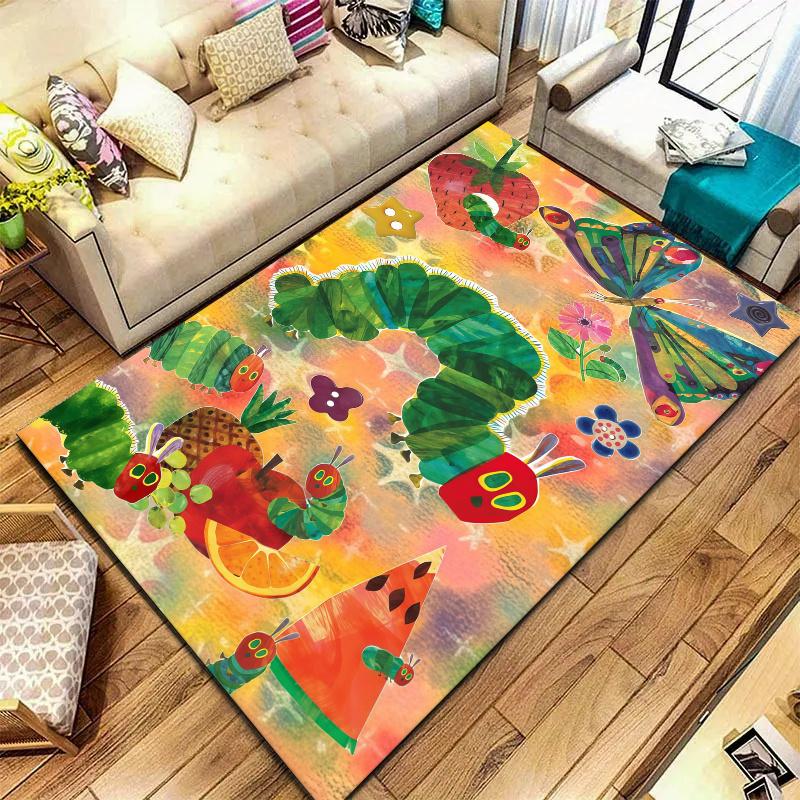 Very Hungry Caterpillar Carpet Rug for Living Room Bedroom Home Sofa Decoration,Kids play Nonslip Floor Mat