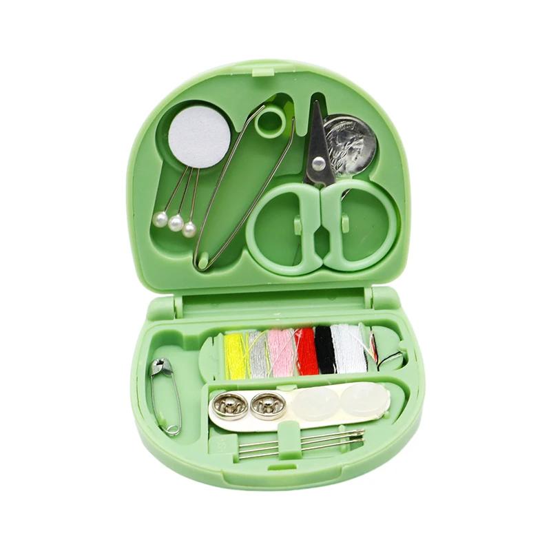 1Box Portable Mini Travel Household Sewing Box Set Sewing Kit Storage Bags Sundries Organizer Home Tools Sewing Accessories