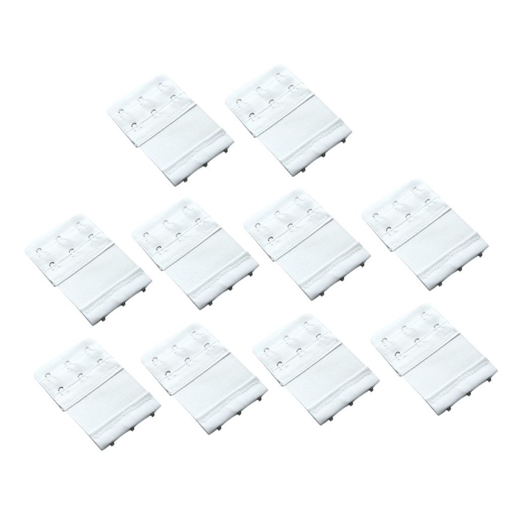 Buy 10x Female Bra Extender 2 Row 3 Hooks Elastic Strap Belt