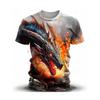 Summer Street Style Fashion Men's T-shirt Urban Everyday Casual Short-sleeved Top 3D Dragon Print Men's Outdoor T-shirt