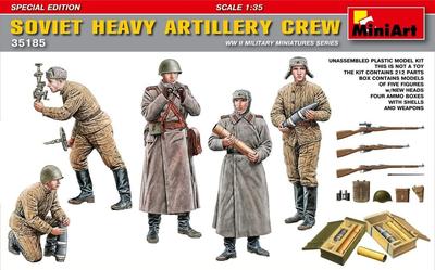 MiniArt Soviet Heavy Artillery Plastic Model Kit 1/35 Crew, 5-piece