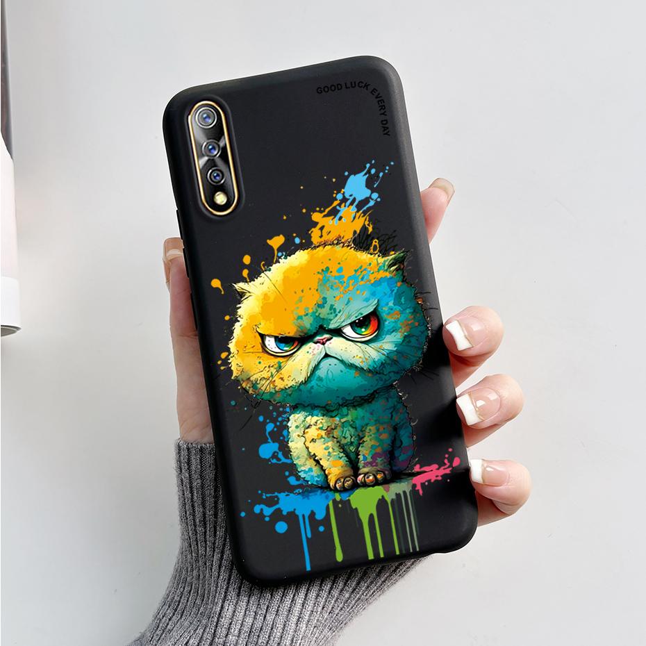 For vivo S1 Case 1907 V1913A Phone Cover Cute Rabbit Panda Shockproof Bumper For Vivo V17 Neo Fundas For Vivo Z5 IQ00 855 Coque