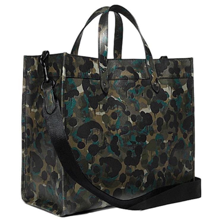 New COACH FieldTote Leather Tote Laptop Bag Tubas Men's Camouflage C5308-MWSZO