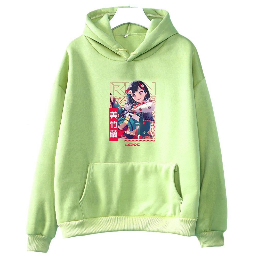 BanGG Dream Ran Mitake Graphic Sweatshirts Popular Character Print Clothes Women Cute Aesthetic Anime Hoodie Autumn Fashion Tops