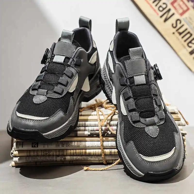 Lace Up Round Toe Fitness Shoes Men Running Men's Tnis Sneakers Men Sneakers Sports Snearkers Top Grade Sports-et-leisure