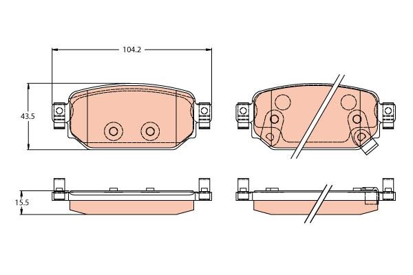 Trw Brake Pads Gdb2172 Rozmiar 49