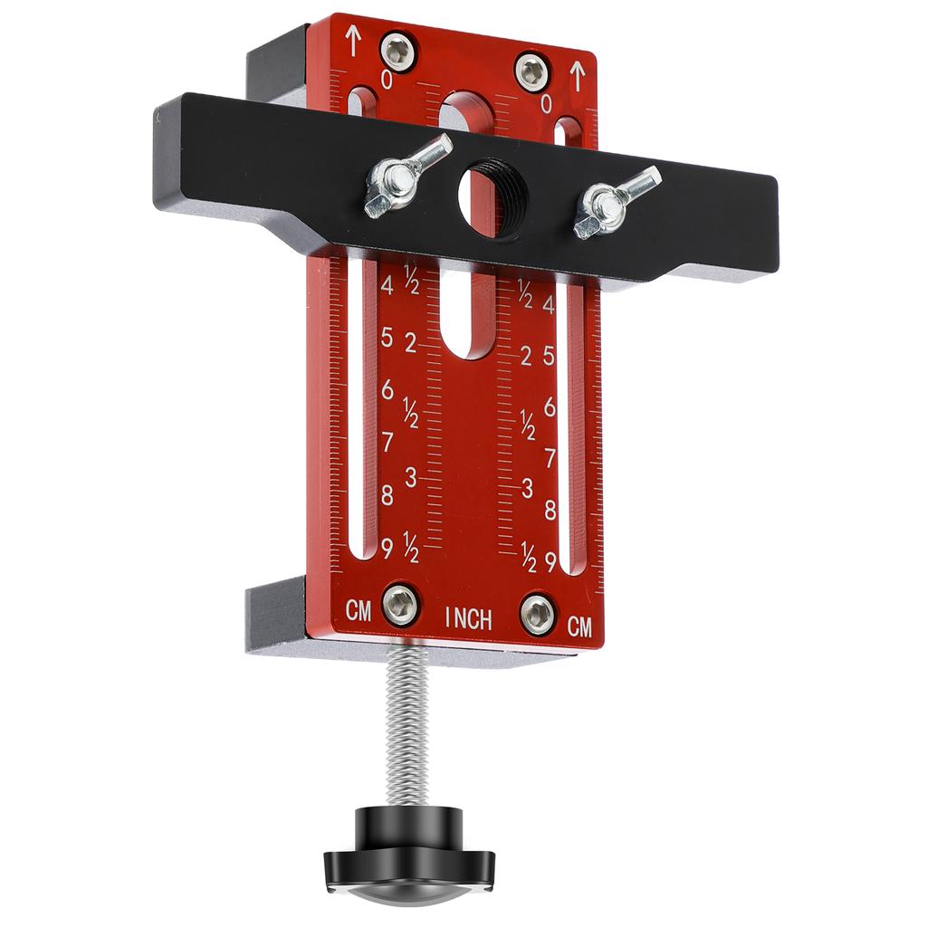 Cabinet Door Mounting Jig Adjustable Cabinet Door Installation Locator Aluminum Alloy Hinge Installation Jig Tool Portable