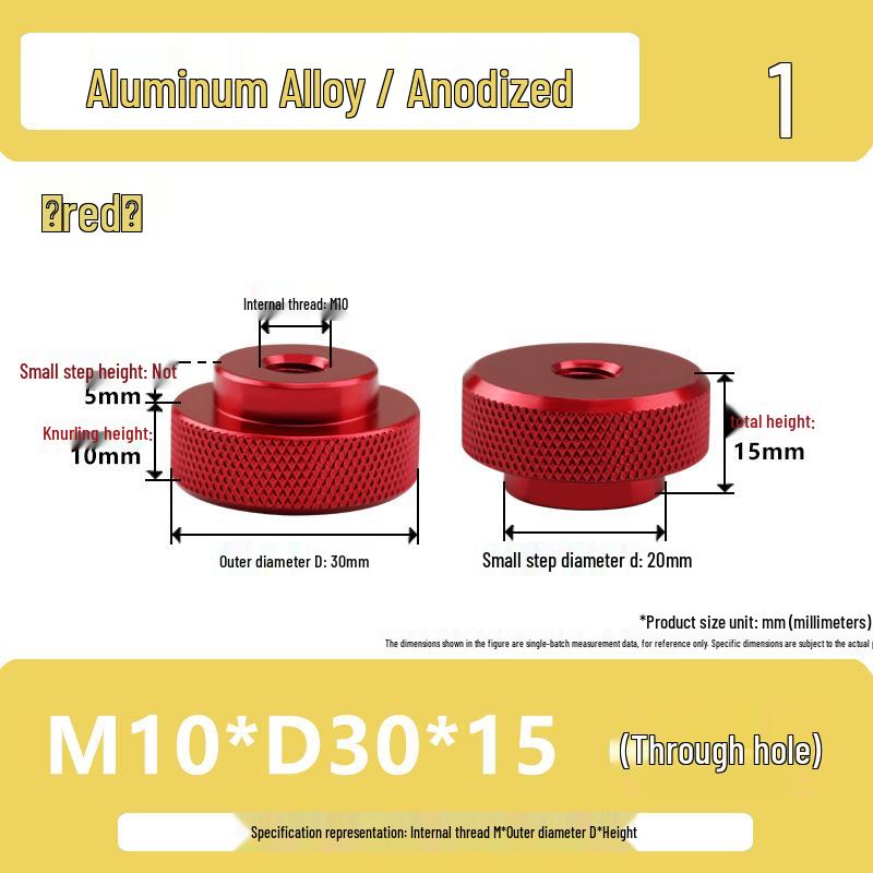 National Standard Aluminum Knurled Hand-Twist Nut M3-M10