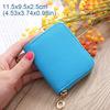 Durable Bow Cosmetic Bag Portable Solid Color Coin Purse Zipper Sanitary Napkins Organizer