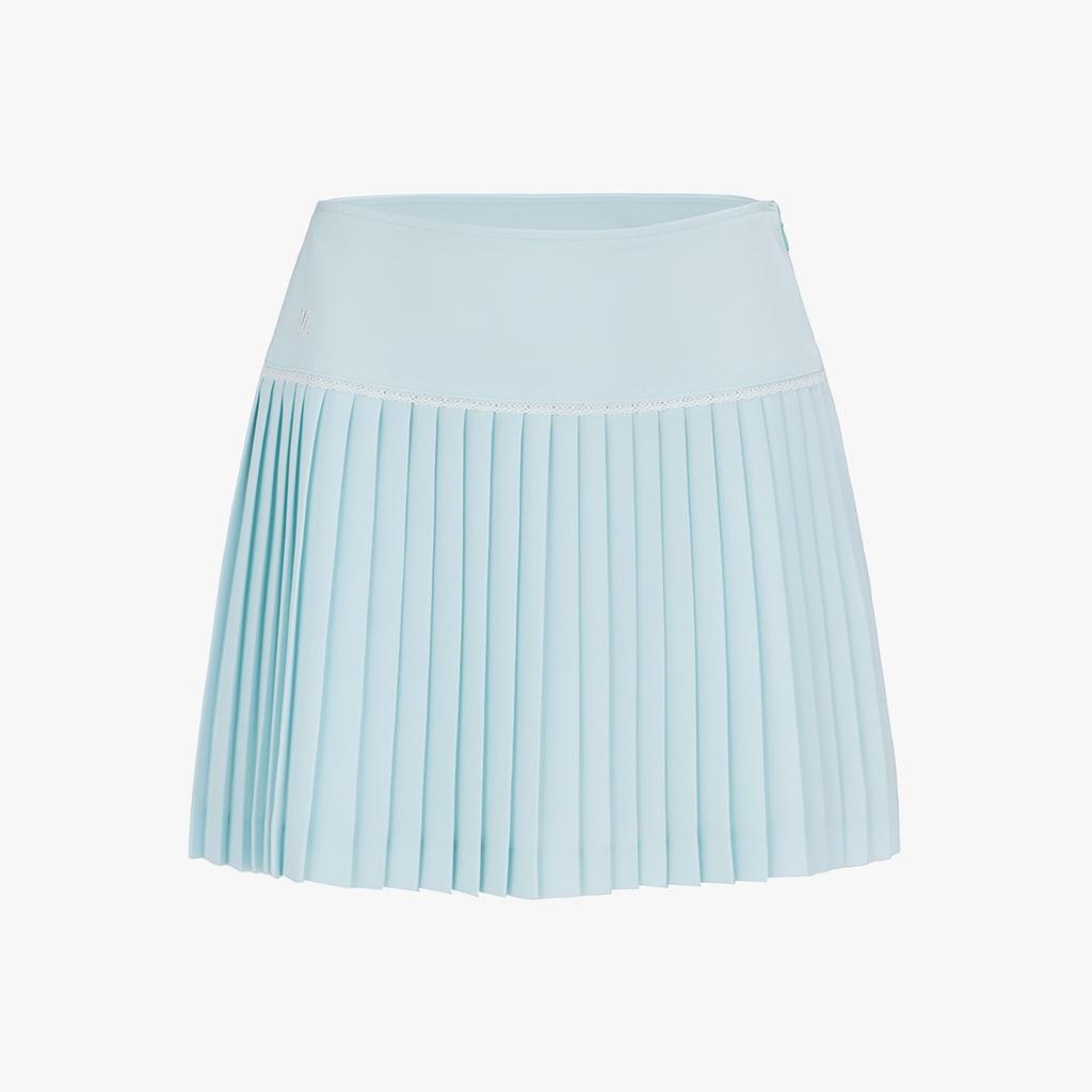 FAIRLIAR GOLF Crochet Flare Pleated Skirt (Mint)