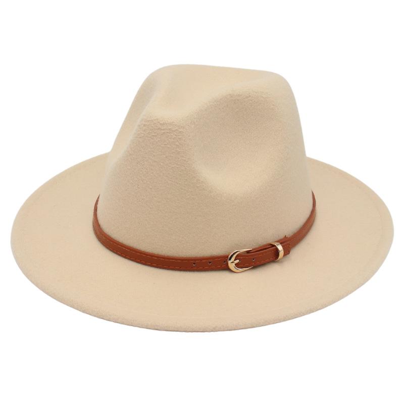 

British Style Small Belt Cashmere Top Hat Photo Studio Photography Wedding Photo Jazz Hat Autumn And Winter New Cross-Border Felt Hat M（56-58cm）