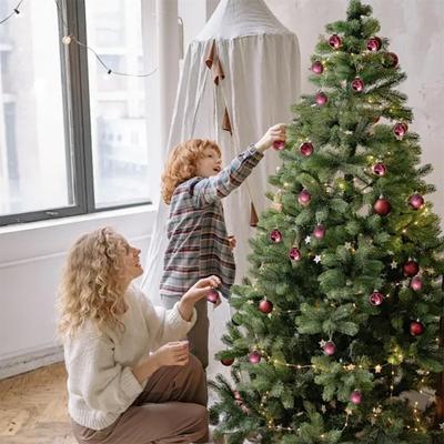 Christmas Ball Ornaments, 15Pcs Hanging Baubles Ornaments, Christmas Balls, Decorative Hanging Baubles Set