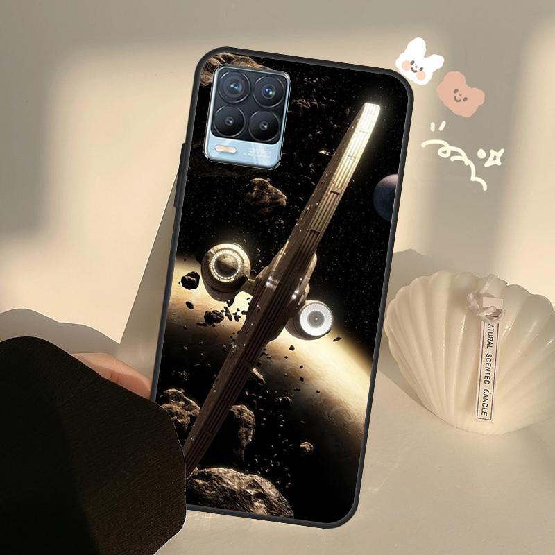 Space Ship Art Case For Realme GT7 Pro GT6 C65 C67 C61 C53 C55 C51 C25 C63 C71 C75 11 12 13 14 15 Pro Plus