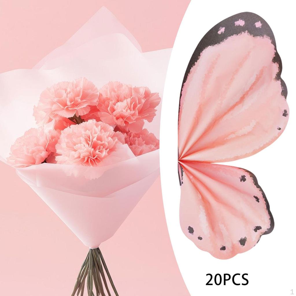 20 Pieces Bouquet Wrapping Papers Packaging Decor Creative Arrangements DIY Crafting Floral